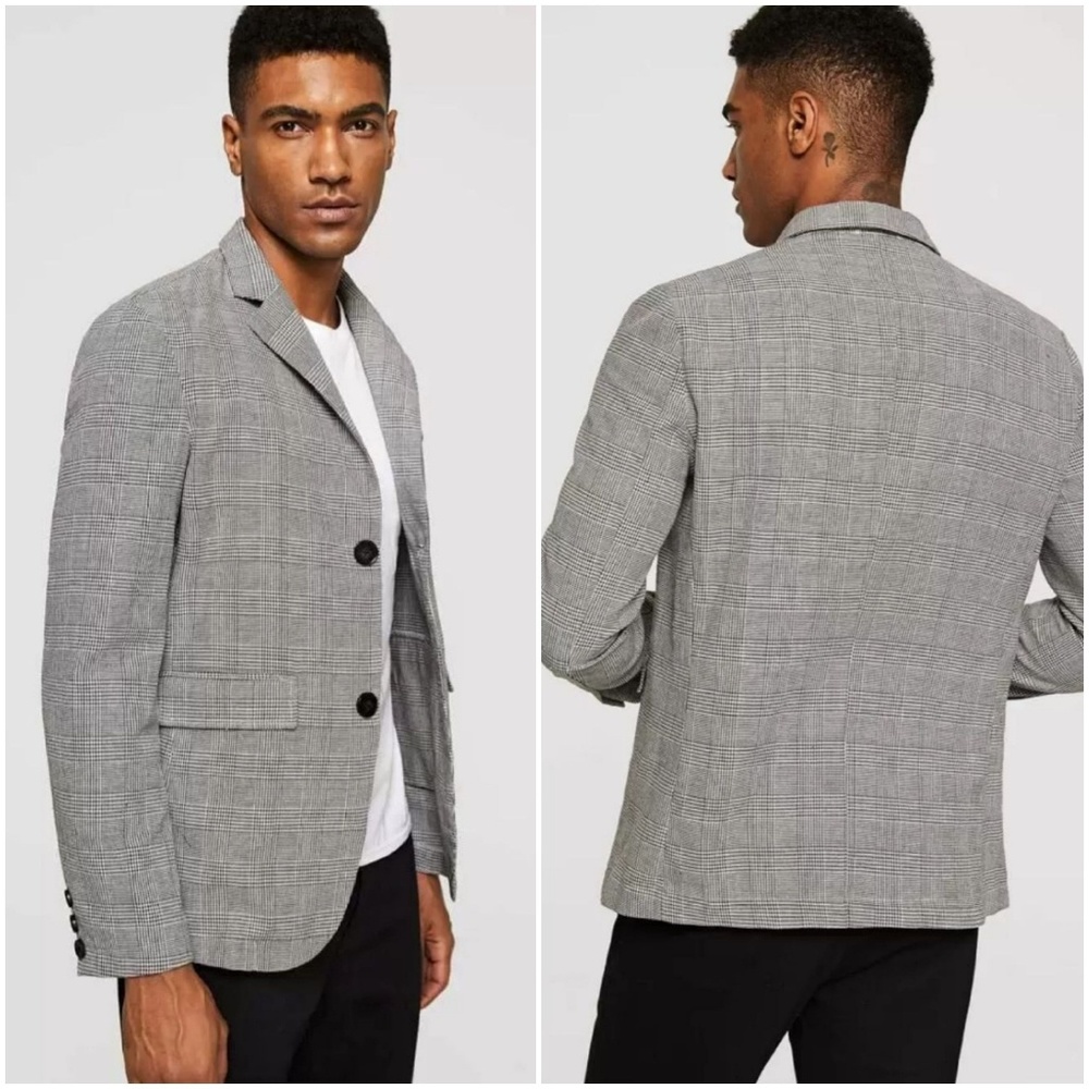 Glamorous Grey Plaid Blazer